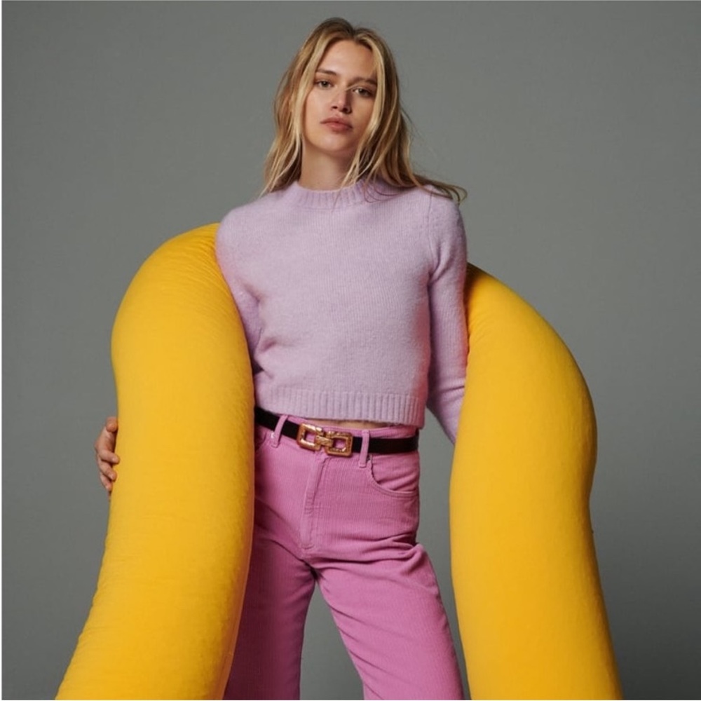 NWT! Zara Soft Touch Cropped Sweater - lavender/lilac, M